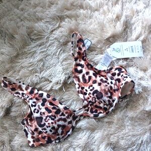 Animal Print Bikini Top